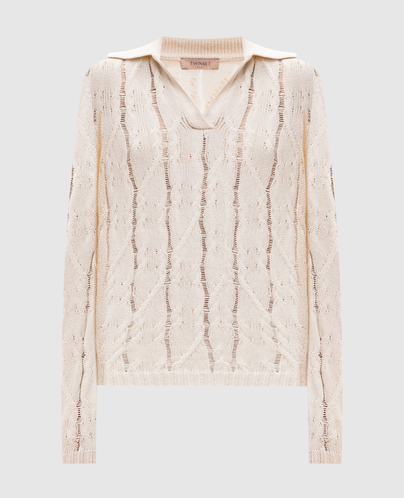 Beige pullover with pattern