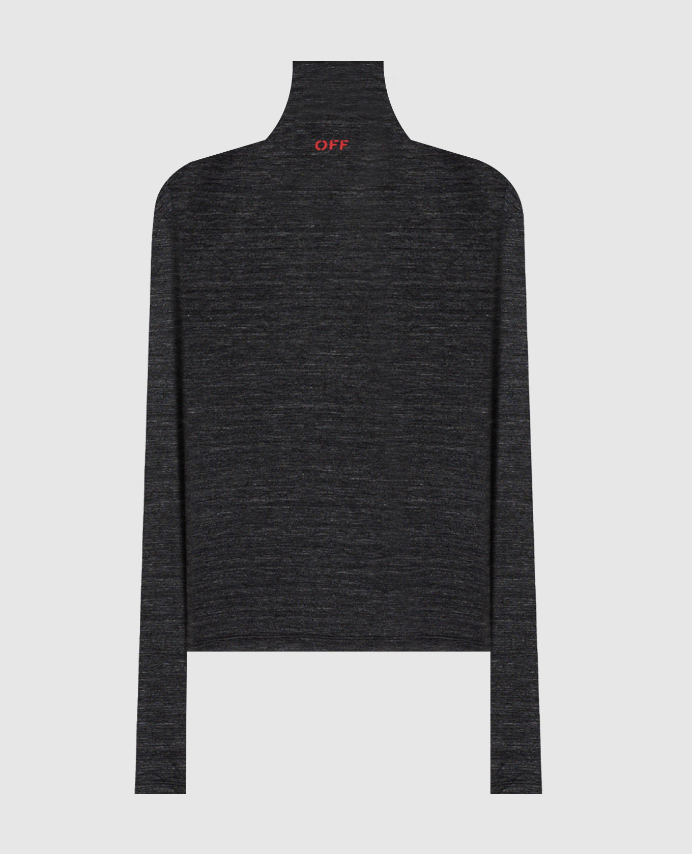 

Grey melange golf shirt with print Off-White