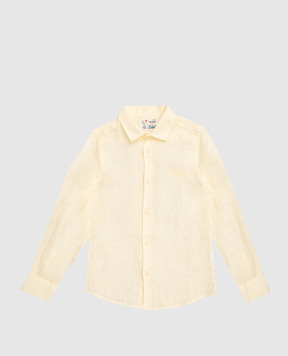MC2 SAINT BARTH Children's yellow Agnes linen shirt AGN000100556L