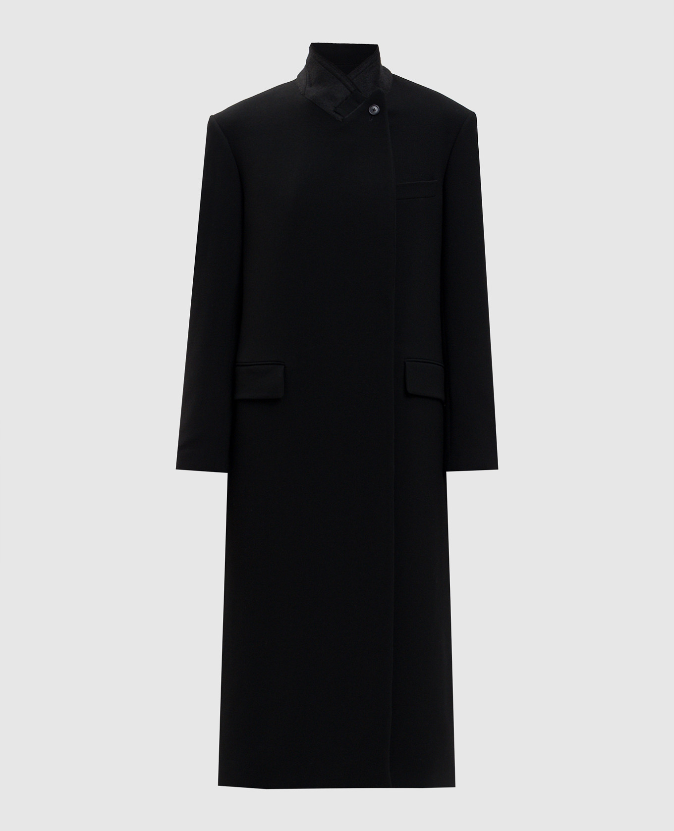 

Nevena black wool coat The Row