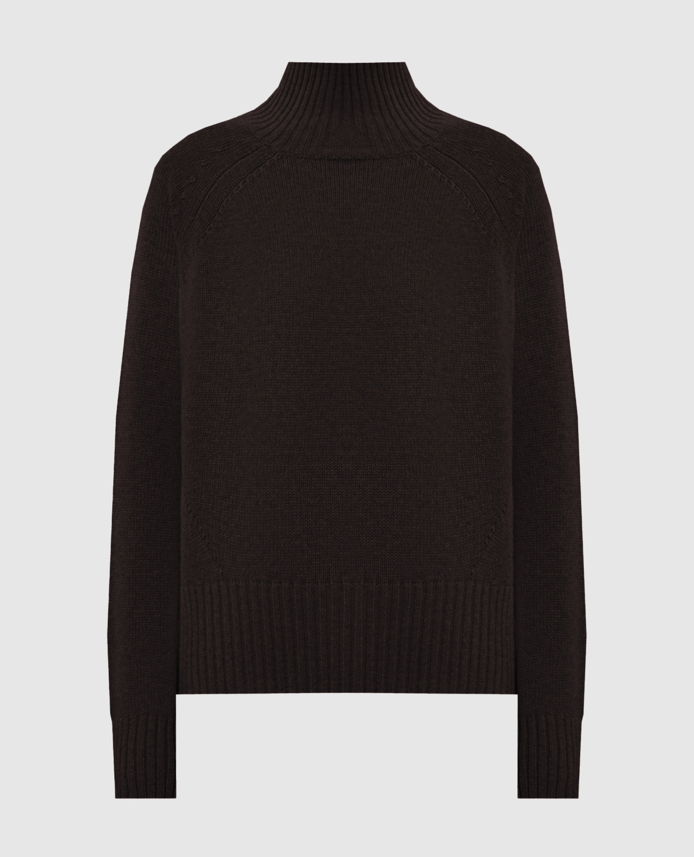 Brown wool and cashmere sweater