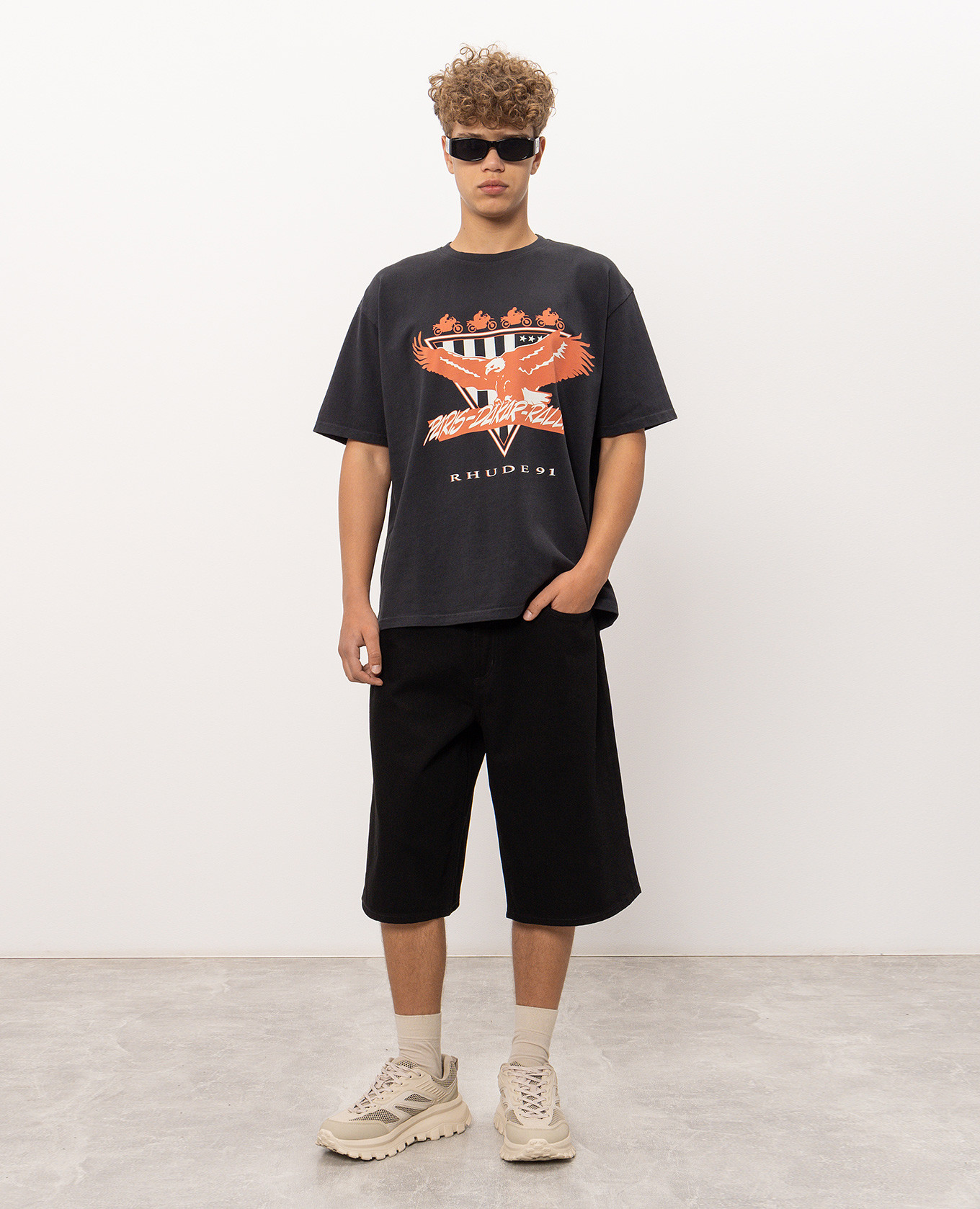 Stage Racing black t-shirt Rhude 2