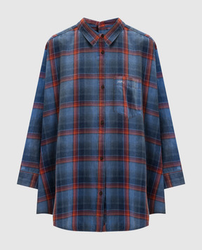 Juun.j Blue checkered shirt JW6264W05P
