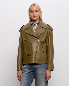 Babe Pay Pls Khaki leather jacket 2106УКР2NATUREL