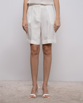 Peserico White linen shorts A04083Z02606