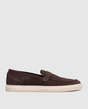 Brett Johnson Brown suede loafers FW25SH6LEESP