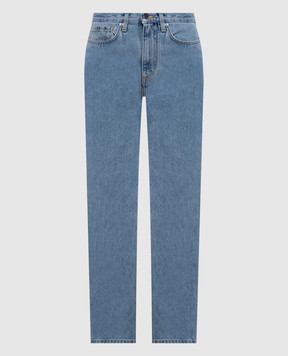 Loulou de Saison JUDE blue jeans with logo patch JUDELDS