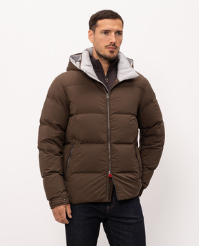 Kiton Brown down jacket UW2467V0427L