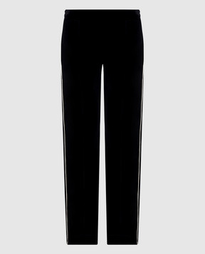 Valentino Black velvet sweatpants 8B3MD07GA4V