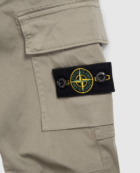 Stone Island Kids' khaki cargo joggers L2S163100006S00121012