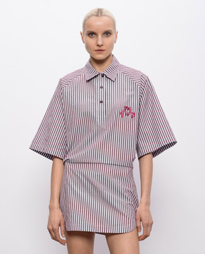 The Attico Burgundy striped mini dress 260WCA00489CCC133AA