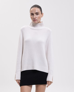 Allude Ivory cashmere sweater with slits 26511185