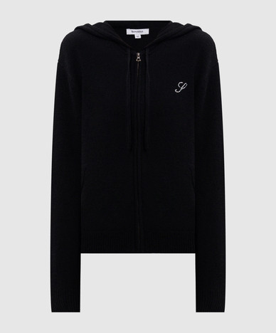 Black cashmere and wool sports jacket