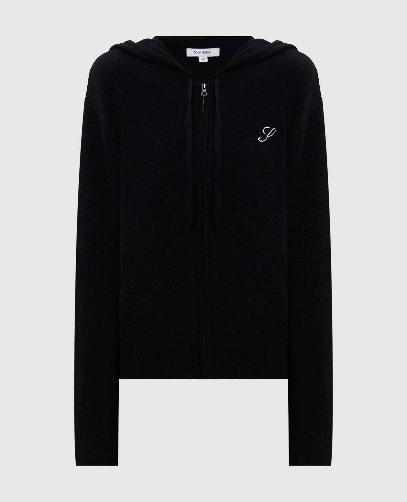 Black cashmere and wool sports jacket