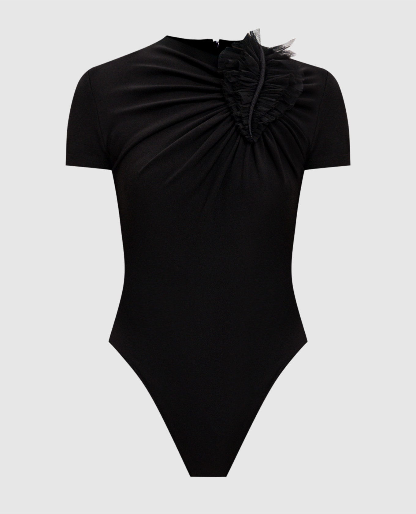 Black bodysuit with applique