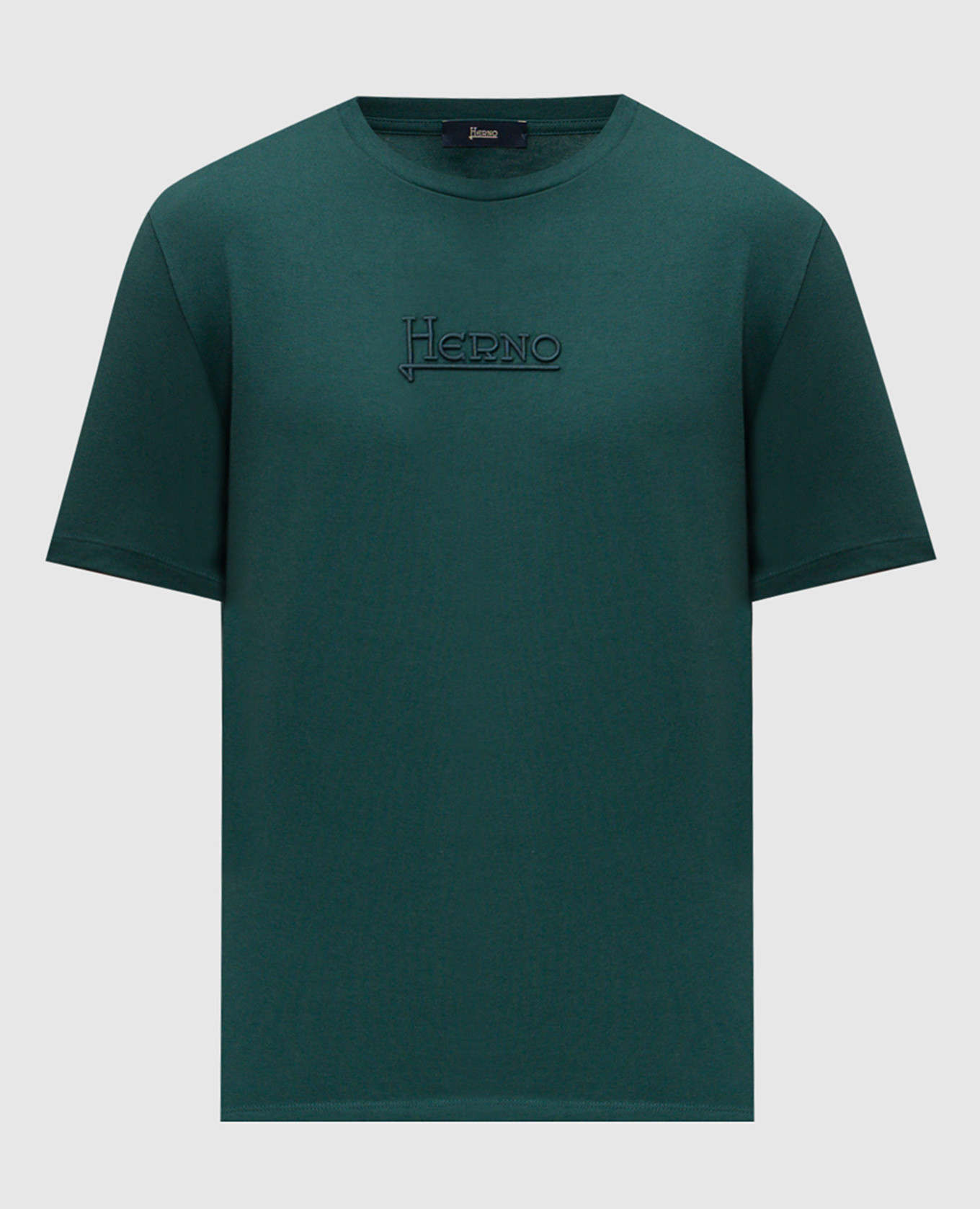 Green T-shirt with embroidered logo