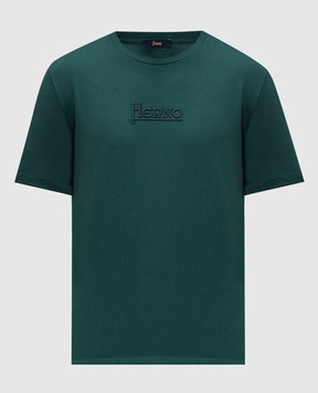 Herno Green T-shirt with embroidered logo JG000239U52000