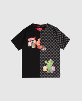 Sprayground Throw To Me Drip Kids Black T-Shirt SPY1495