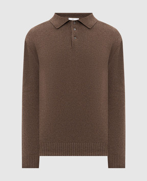Pini Parma Brown wool and cashmere sweater POLOBRW