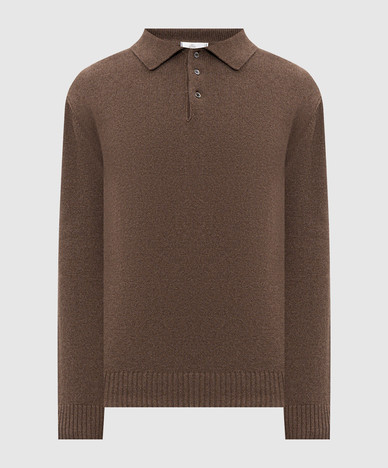 Maglione marrone in lana e cashmere