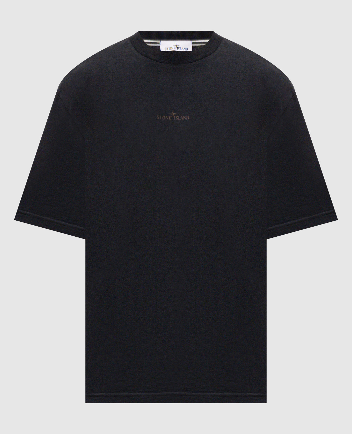 Navy T-shirt with logo print