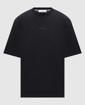 Stone Island Navy T-shirt with logo print L2S152100001S0E19