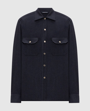 Stefano Ricci Blue cashmere shirt SP008423L109HA