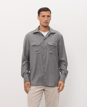Brunello Cucinelli Gray wool shirt MY6660721