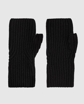 Allude Black cashmere mittens 26511227