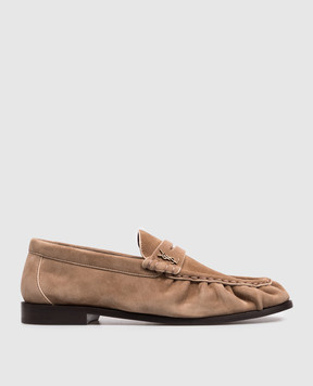 Saint Laurent Brown suede glossy LE LOAFER A001MM27DTT