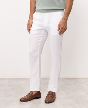 Stefano Ricci White linen pants M1T510011BLVI01S