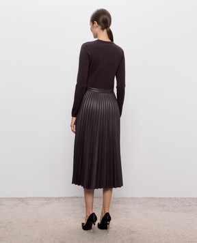 Twinset Brown dress with pleating 262TT3430