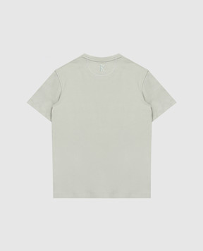 Stefano Ricci Children's green T-shirt with embroidered monogram logo YNH6101470LUXT