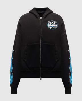 AMIRI Black MA Flames sports jacket AMTOJR1113