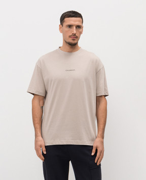 C.P. Company Beige T-shirt with monogram MTS087A005100W