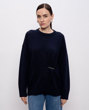 Twinset Blue sweater with logo 261TE3010
