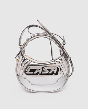 Casablanca Silver leather bag with logo patch ASS26BAG18102