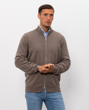 Brunello Cucinelli Brown cashmere cardigan M2200106