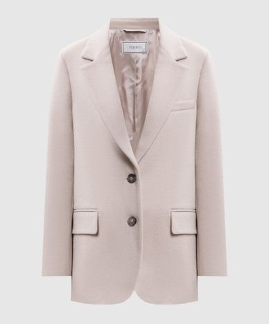 Beige jacket with wool