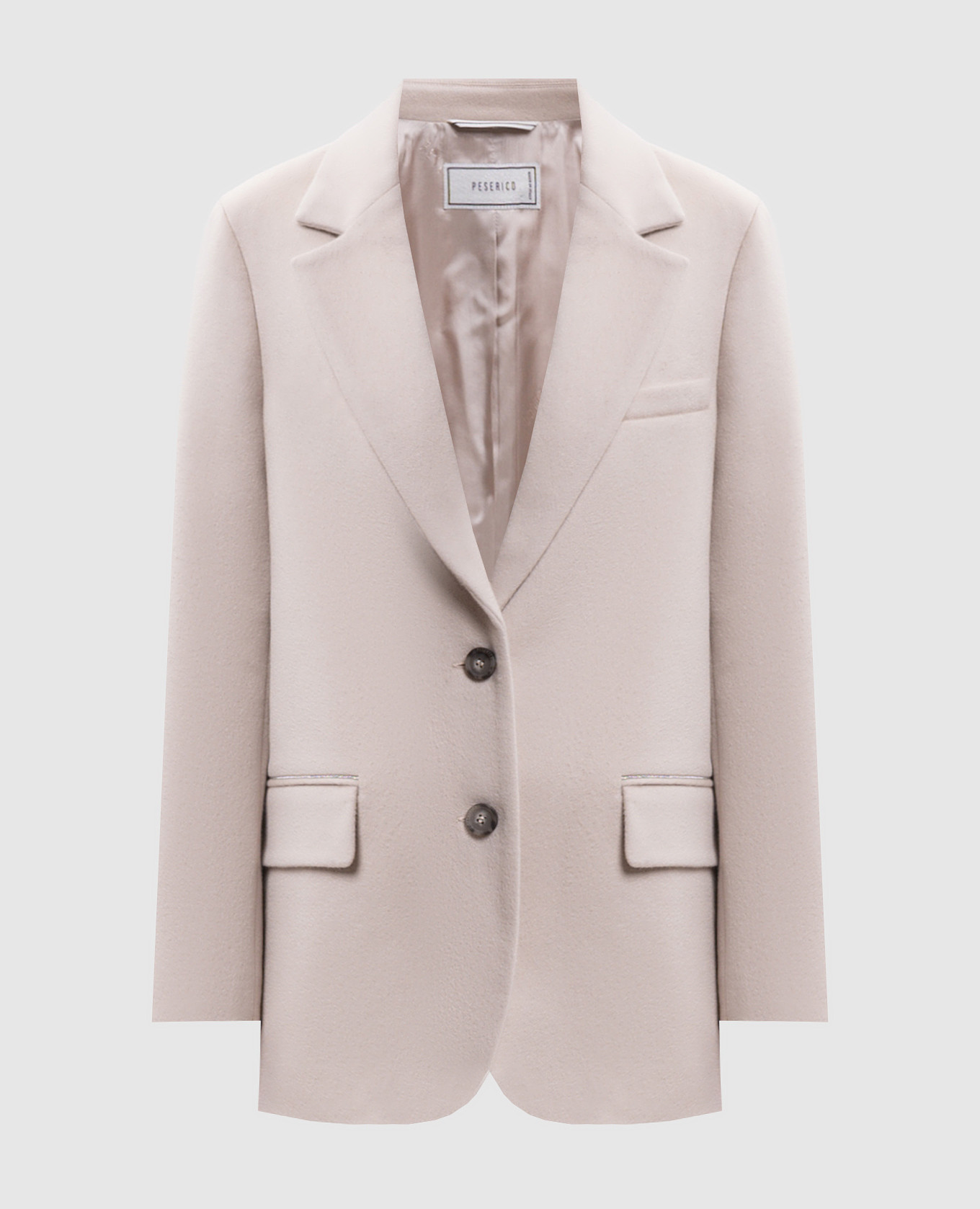 Beige jacket with wool