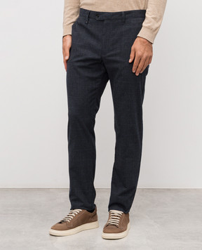 Florentino Blue checked pants 225568522711