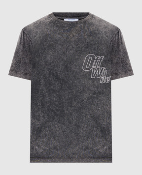 Off-White Grey T-shirt with logo print 44MAA027F5J00D