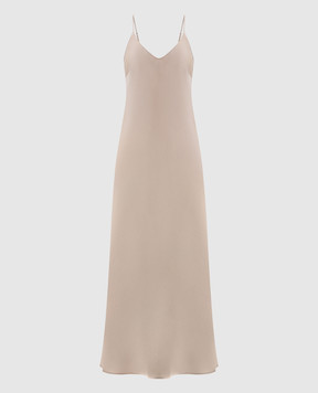 Allude Beige silk maxi dress 26284004