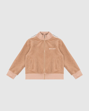 Palm Angels Children's brown sports jacket F6PAJBJK128