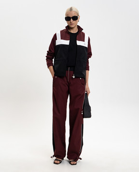 Casablanca Raver burgundy patterned sweatpants WSP26TR39601