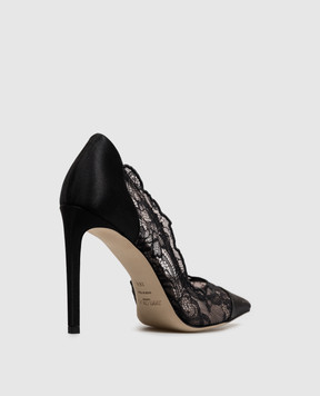 Jimmy Choo Black Brigitte shoes with lace BRIGITTE100WAN