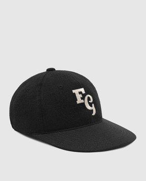 Fear of God Black cap with embroidered monogram logo FG9M709901WOTW