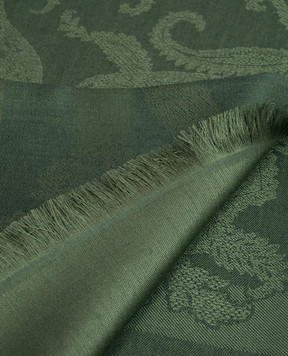 Etro Green silk and wool scarf WATA0010AQ13C