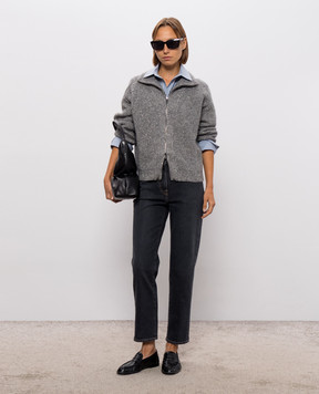 Peserico Grey jeans with logo patch A04525L14Q04360