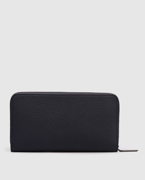 Stefano Ricci Blue leather wallet with textured emblem PP440GURE